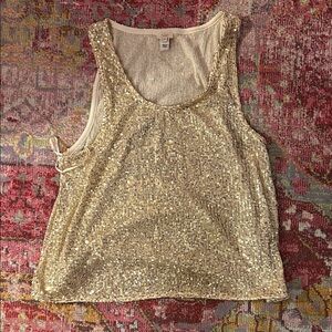 Gold sparkle top